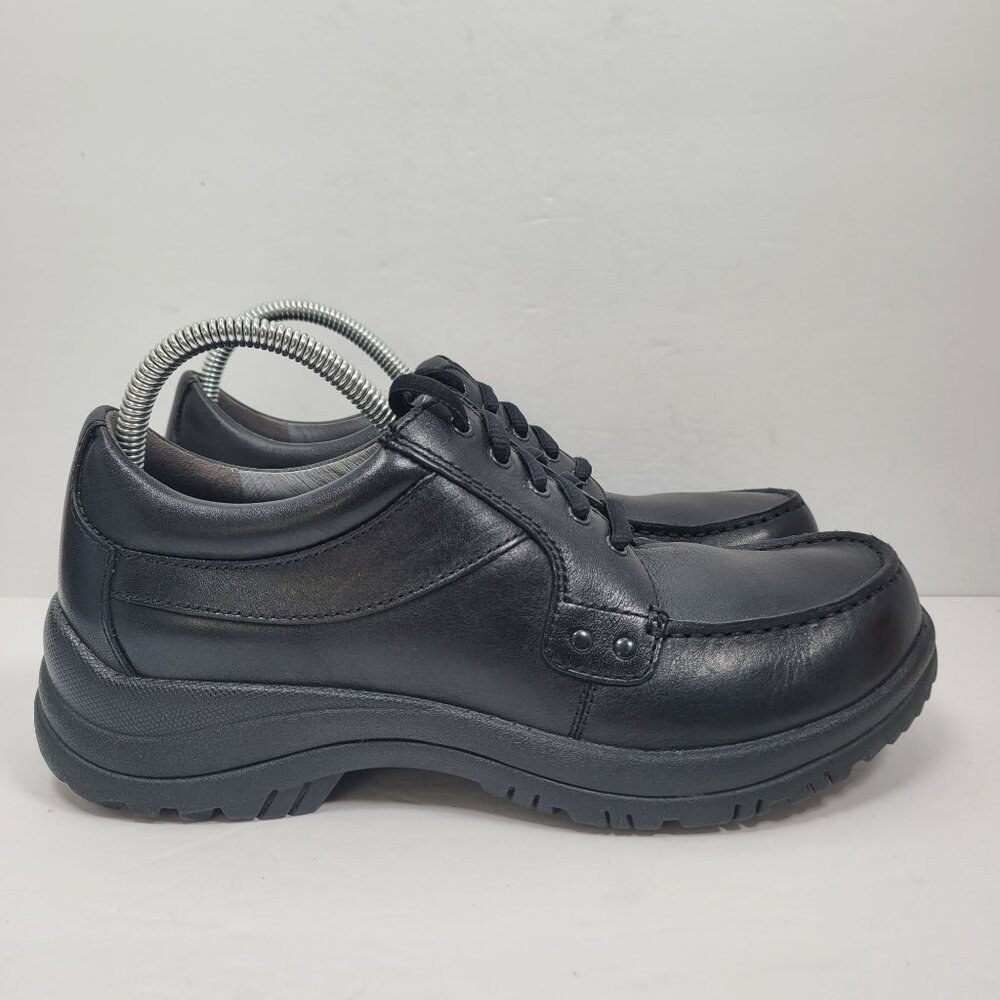 Dansko Men's Black Wyatt Oxford Leather Shoes 8706020200 US Size 7.5-8 EU 41